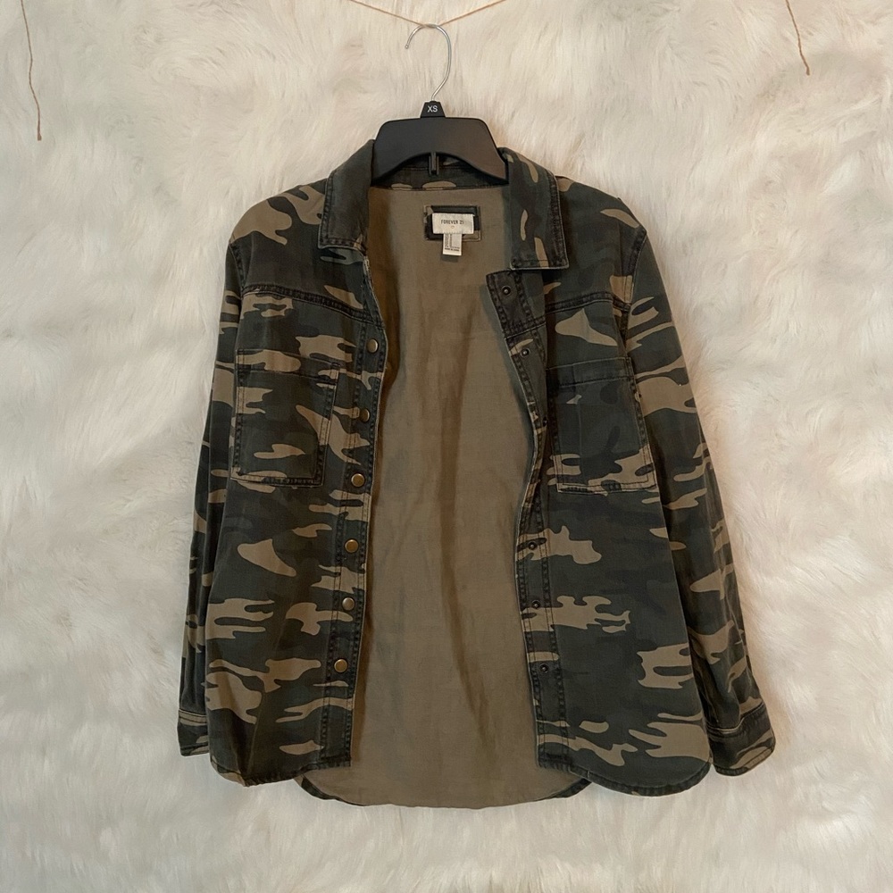 Forever 21 camo denim jacket